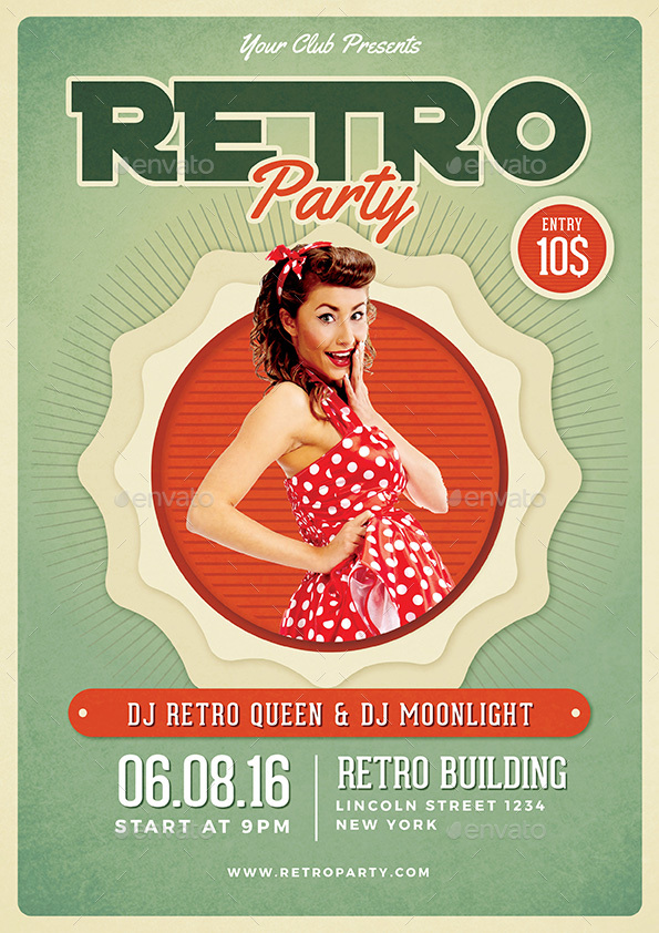 Retro Flyer, Print Templates GraphicRiver